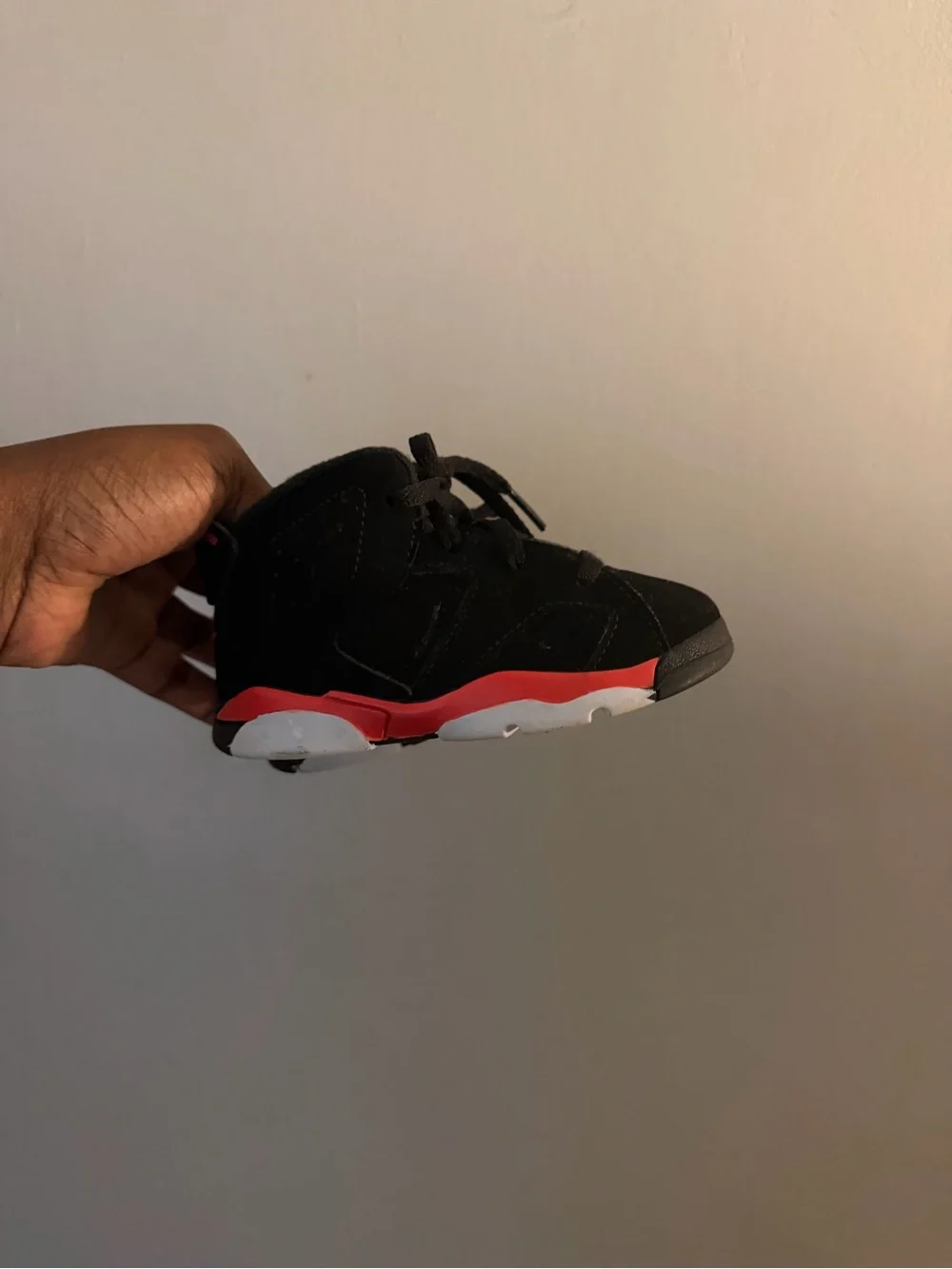 Nike Kids Black and Red High-Top Sneakers